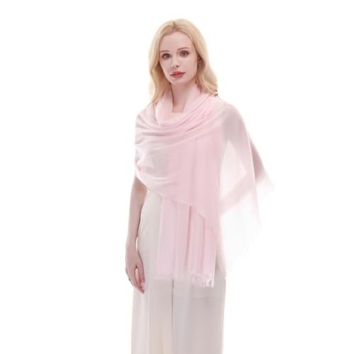 RIIQIICHY Scarf for Women Lightweight Solid Color Long Fashion Gauze Scarves Shawl Wrap - color: Light Pink