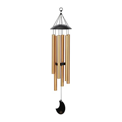 Moon Meditation Chimes for Relaxing Sound Healing, 2-YEAR WARRANTY - color: Bronze, size: Medium, style: Set