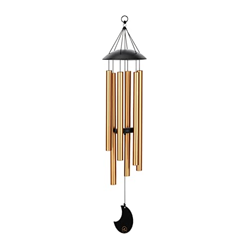 Moon Meditation Chimes for Relaxing Sound Healing, 2-YEAR WARRANTY - color: Bronze, size: Medium, style: Set