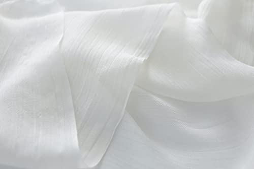 Jeelow Solid Color Scarf Wrap Shawl for Women Men – Soft Lightweight Head Scarf, All Season, Travel Beach Office Daily Wear - color: White Modal