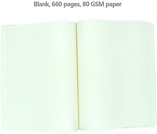 A5 Blank Notebook PU Leather Hard Cover Notebook Journals Thick Sketchbook 660 Pages 80gsm Paper Notepad Daily Work Student Notebook Drawing Sketch Pad Notebook for Sketching Writing - color: red