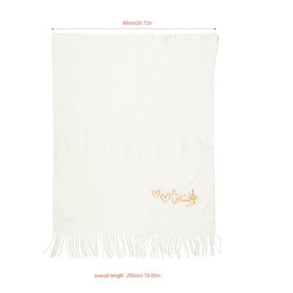 Decorative Prayer Shawl Unisex Islamic Scarf Meditation Shawl Comfortable Touch