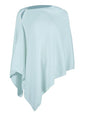 Lacretazhi Women'S Shawl Wraps Poncho Sweater Lightweight Knit Scarf With Buttons Versatile Cape Cardigan Spring Summer Fall - color: Light Blue