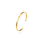 POTESSA 18K Gold Plated Cuff Bracelets Adjustable Dainty Bangle Handemade Jewelry for Women - style: Brushed
