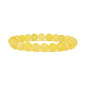 Justinstones Gem Semi Precious Gemstone 8mm Round Beads Stretch Bracelet 7 Inch Unisex - color: Frosted Yellow Agate