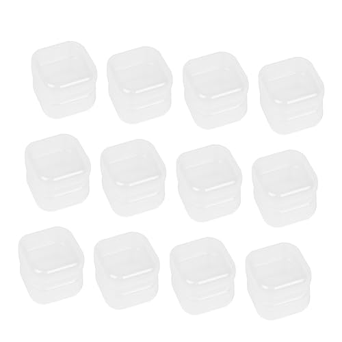SHERCHPRY Stylish Pp Plastic Storage Boxes 20pcs Jewelry Organizer Desktop Case Home Office School Container (35x35x18mm)