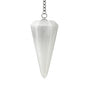Amazing Gemstone Selenite Crystal Pendulum for Divination - Certified Dowsing Crystals and Healing Stones for Chakra Balancing and Meditation - Enhance Reiki Spiritual Growth with Healing Crystals - color: Selenite