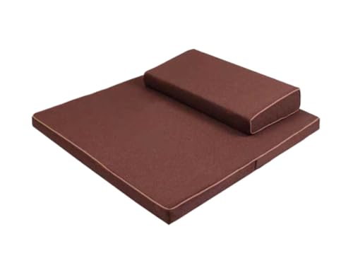 Meditation Cushion - Floor Pillow for Adults - Floor Seating & Meditation Pillow - Yoga Bolster with Washable Cover(Size:60x60cm(24x24inch),Color:Coffee1) - color: Coffee1, size: 60x60cm(24x24inch)