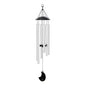 Moon Meditation Chimes for Relaxing Sound Healing, 2-YEAR WARRANTY - color: Silver, size: Medium, style: Set