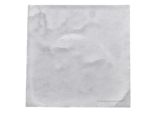 Amazing Gemstone Selenite Crystal Charging Plate For Crystals And Healing Stones, 3" Selenite Crystal Plate Coaster For Home, Office Table Decor (Selenite Square) - color: Square