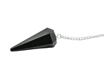Amazing Gemstone Black Agate Crystal Pendulum for Divination - Certified Dowsing Crystals and Healing Stones for Chakra Balancing and Meditation - Enhance Reiki Spiritual Growth - color: Black Agate New