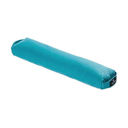 Hugger Mugger Pranayama Yoga Bolster - Very Firm, use Under Length of Spine for Deeper Breathing or Under Ankles, Handmade in The USA - color: Aqua