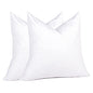 puredown® Feather Down Throw Pillow Inserts 22 x 22 (Pack of 2, White), Big Throw Pillows for Floor, Couch, Bed, Machine Washable - size: 22x22 Inch