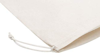 100 Percent Cotton Drawstring Bags, Reusable Quality with Double String, For Pantry Gifts Packing Kitchen Shoes - Pack of 6 (Natural Beige, 10 x 15 Inch) - color: Natural Beige, size: 10 x 15 Inch