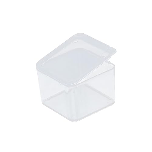 SHERCHPRY 50pcs Mini Clear Plastic Storage Boxes Transparent Tool Organizers for Daily Use Versatile Component Storage Case for Home Maintenance