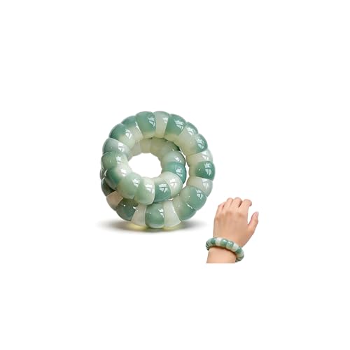 Roe Dolph Bodhi Bead Fidget Anxiety Bracelet for Women Men Chunky Stretch Beaded Mindful Jewelry Daily Reminder Gift for Mom Wife Friend - color: A3:green