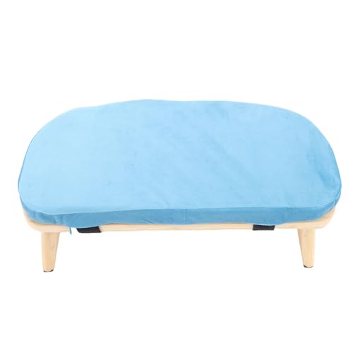ZJchao Wooden Meditation Bench Detachable Ergonomic Kneeling Stool for Yoga and Meditation with Soft Cushion and Carry Bag Solid Wood Cotton Home Practice (Blue) - color: Blue