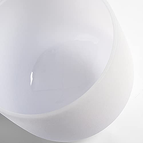 TERRITORY G Note Throat Chakra Quartz Frosted Crystal Singing Bowl 8 inch - color: G note