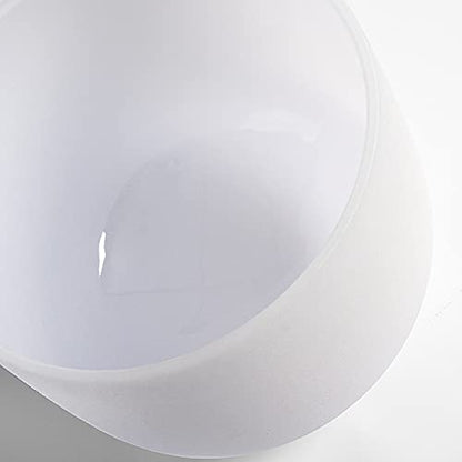 TERRITORY G Note Throat Chakra Quartz Frosted Crystal Singing Bowl 8 inch - color: G note