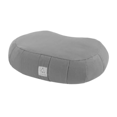 Buckwheat Shell Pillow Yoga Meditation Cushion Durable Comfortable Cotton Floor Seat Zafu Bolster Home Tatami Mat Round Chair(Gray)