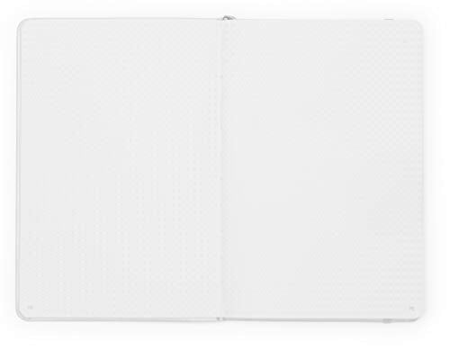 Premium Hard Cover Notebook Journal, Classic 5" x 8.3", 122 Numbered Pages, Gusseted Pocket, Ribbon Bookmark, Extra Thick Ink-Proof Paper 120gsm, San Francisco (Dotted, Red)