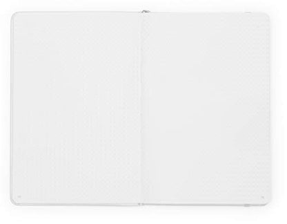 Premium Hard Cover Notebook Journal, Classic 5" x 8.3", 122 Numbered Pages, Gusseted Pocket, Ribbon Bookmark, Extra Thick Ink-Proof Paper 120gsm, San Francisco (Dotted, Red)