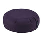 Hugger Mugger Zafu Meditation Cushion - Support in Cross-Legged Sitting, Buckwheat Filled, Durable Fabric, Convenient Handle, Handmade in USA - color: Plum