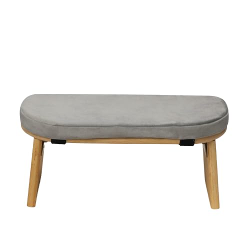 Meditation Bench Basic Kneeling Ergonomic Seat Meditation Stool,Folding Yoga Stool, Sturdy Prayer Bench,Comfortable for Kneeling or Sitting, Grey - color: Grey, size: 19.5 × 7.8 × 6.7inch