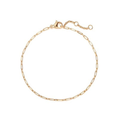 BENEIGE Gold Bracelets for Women 14k Gold Paperclip Bracelets Binding Bracelet, Adjustable Bracelets for Women Dainty Handmade Link Bracelet - color: long cuff
