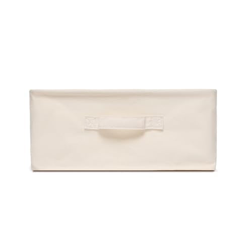 Foldable Storage Bins with Lids Cotton Canvas Rectangular Storage Box Ideal for Organization Lightweight and Durable (13.78 x 9.65 x 6.1) - size: 13.78 x 9.65 x 6.1"