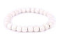 Wood Bead Bracelet - color: White, size: Medium Beads
