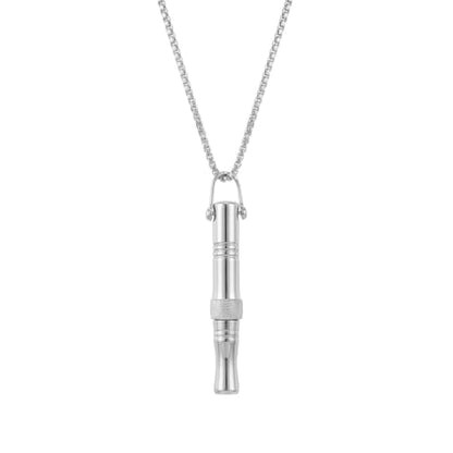 Breathing Easy Necklace, Mindfulness Breathing Stainless Steel Pendant for Stress Relief, Anxiety Management & Smoking Cessation Aid, Intricate Engraving for Men Women - color: Cylindrical Rotating Fidget Ring-Sliver