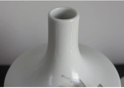 Vase Desktop Modern Chinese Ink Ceramic Entrance Arrangement Desktop Decoration Zen Ornament for Decor
