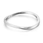 Minimalist Gold Bangle Bracelet, Polished Cuff Bracelets Stackable Birthday Gift for Women - color: Silver 1