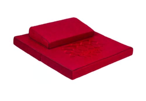 Meditation Mats,Futons, Household Folding, Thickened Fabrics, Coconut Palm, Kneeling Mats(Size:31x31inch,Color:Red) - color: Red, size: 31x31inch