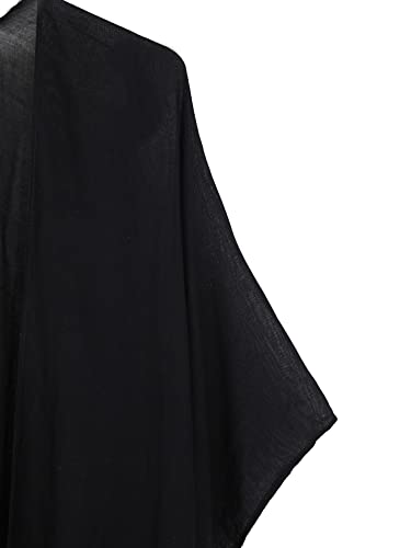 Kimonos for Women Swimsuit Coverups Beach Cover Up Swimwear Cardigan Summer - color: All Black B