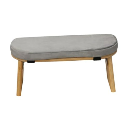 Meditation Bench Prayer Bench Removable Ergonomic Foldable Bamboo Kneeling Stool Stool for Office Bedroom Tea Ceremony(Light Grey)