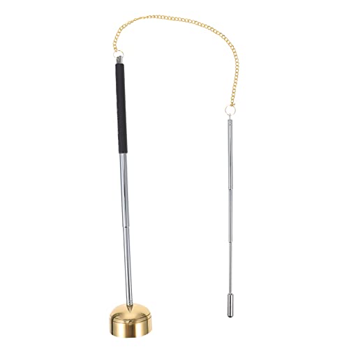 Adjustable Meditation Chime Instrument Expandable Wood Sound Bell for Spiritual Practice and Temple Use Praying Handbell for Mindfulness and Yoga