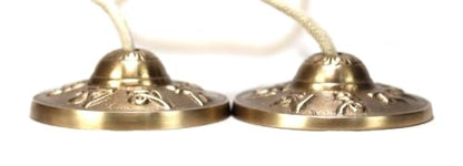 Tibetan Manjeera Tingsha Meditation Bell, Chime Bells, Cymbals, Buddhist Meditation, Yoga Bell Chimes small, auspicious symbol (Manjeera-05) - size: Manjeera-05