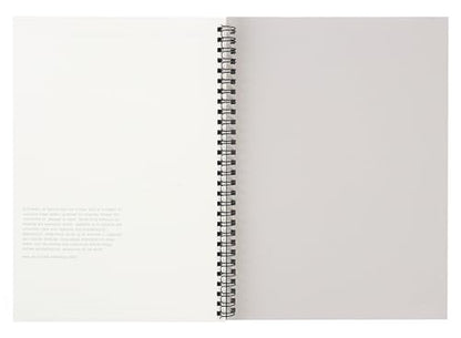Blank Spiral Notebook 10.12 x 7.36 in (B5), 160 Pages Blank Paper, Notebook for Sketching, Writing & Study, Calendar Card Included (2025)(Iris) - color: Iris