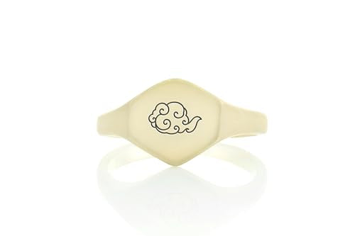 Clouds Zen Ring - 14k Gold Cloud Jewelry - Hexagon Design - Meditation Piece