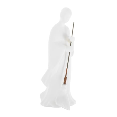 STOBOK 2 pcs Mini Walkers Zen Doll Home Living Kungfu Little For Ornaments Fengshui Statue Tea Decoration Sculpture Bookshelf Monk Adornment Buddha Fish Room Figurine Pottery White Pet