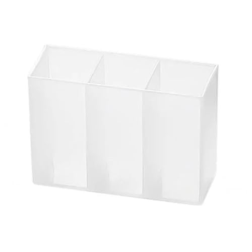 Wall Mounted 3 Compartment Storage Box, Transparent, Self Adhesive, Punch, Ideal for Home and Bathroom