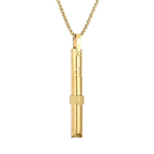 Breathing Easy Necklace, Mindfulness Breathing Stainless Steel Pendant for Stress Relief, Anxiety Management & Smoking Cessation Aid, Intricate Engraving for Men Women - color: Rotating Fidget Ring-Gold