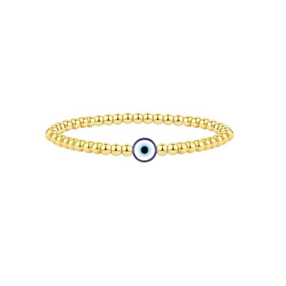 3mm Diamond Classic Tennis Bracelet for Women Dainty, Gold Jesus Cross Bracelets Trendy, 14K Gold Plated Heart/Evil Eye/Pearl/Starfish & Seashell Charm Bracelets for Women Bulk - style: EvilEye-Gold