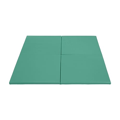 ECR4Kids SoftZone Play Patch Activity Mat Squares, Modular Playmat, Emerald, 4-Pack - color: Emerald