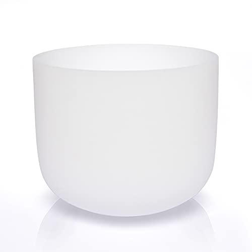 TERRITORY G Note Throat Chakra Quartz Frosted Crystal Singing Bowl 8 inch - color: G note