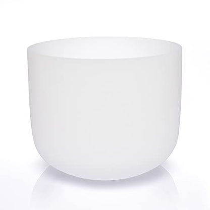 TERRITORY G Note Throat Chakra Quartz Frosted Crystal Singing Bowl 8 inch - color: G note