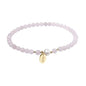 Morchic 4mm Natural Gemstone Beads Stretch Bracelet for Women, With Freshwater Pearls, Energy Gem Birthday Gift for Her 7.2” - color: Rose Quartz