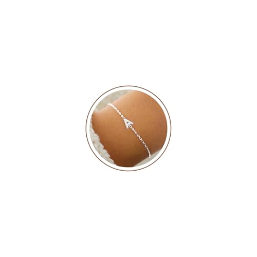 Turandoss Gold Initial Bracelets for Women Girls Jewelry Gifts Trendy - Dainty 18k Gold Plated Letter Initial Bracelet Tiny Letter A-Z Bracelets Personalized Bracelets Gifts for Women Girls Gifts - color: Silver, style: A.